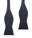 Mr Churchill Yellow Dots Self Bow Tie