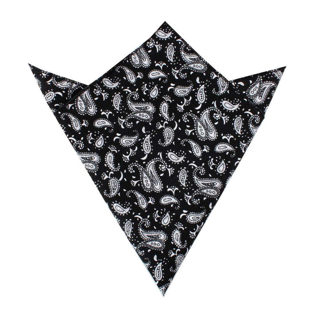 Mr Pollard Black Paisley Pocket Square