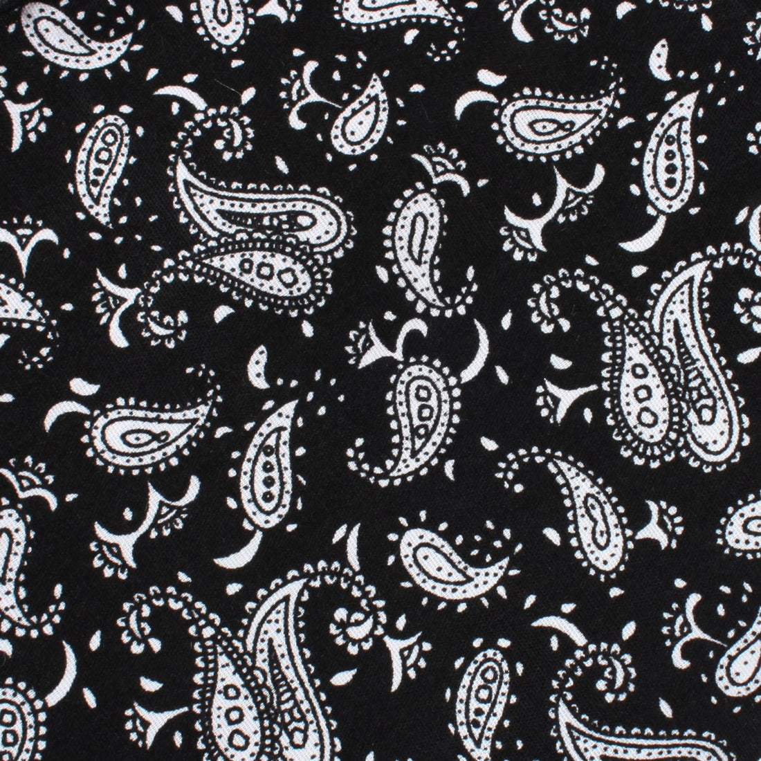 Mr Pollard Black Paisley Pocket Square Fabric