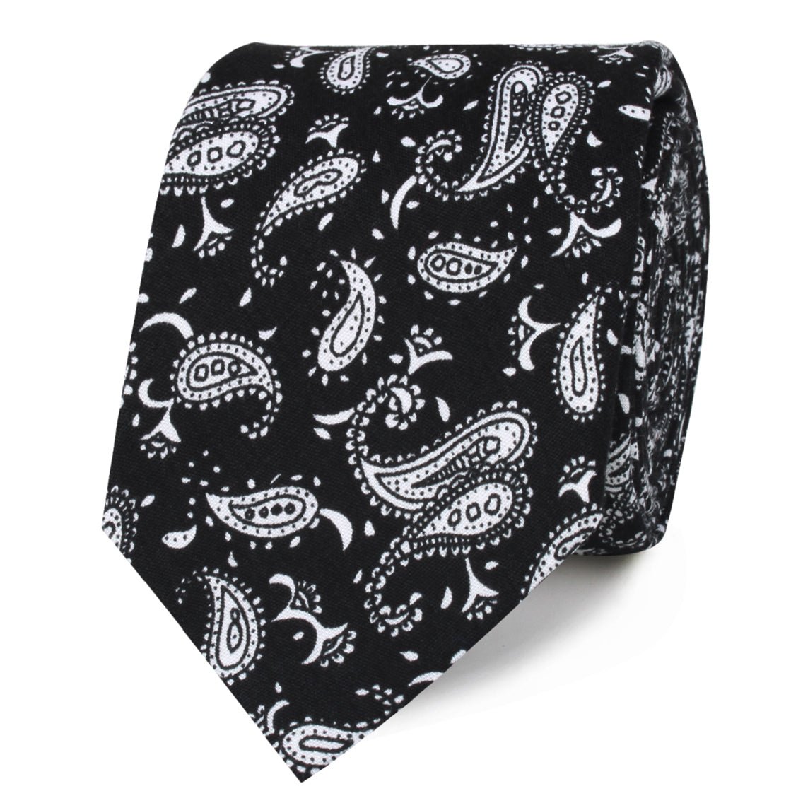 Mr Pollard Black Paisley Skinny Ties