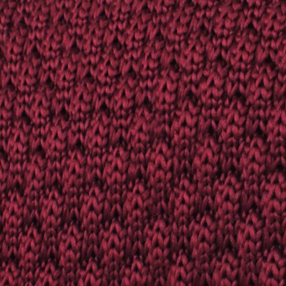 Mulled Burgundy Knitted Tie Fabric