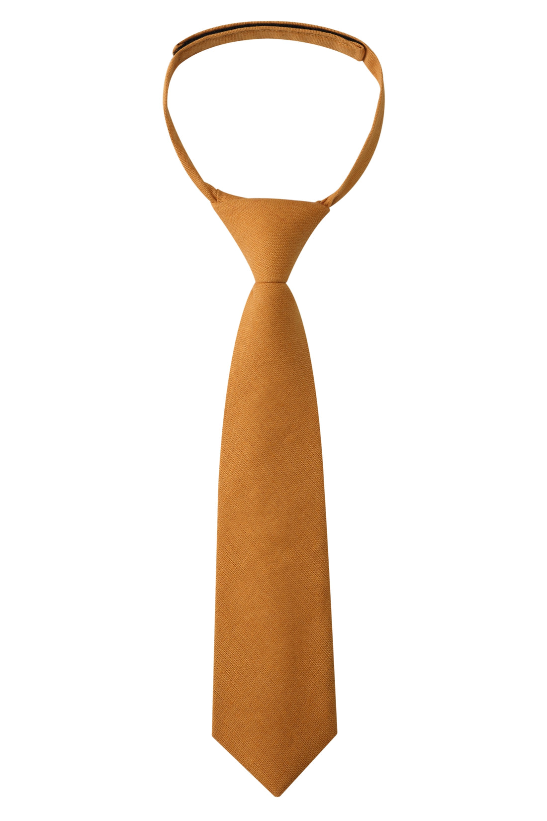 Mustard Yellow Slub Linen Kids Necktie