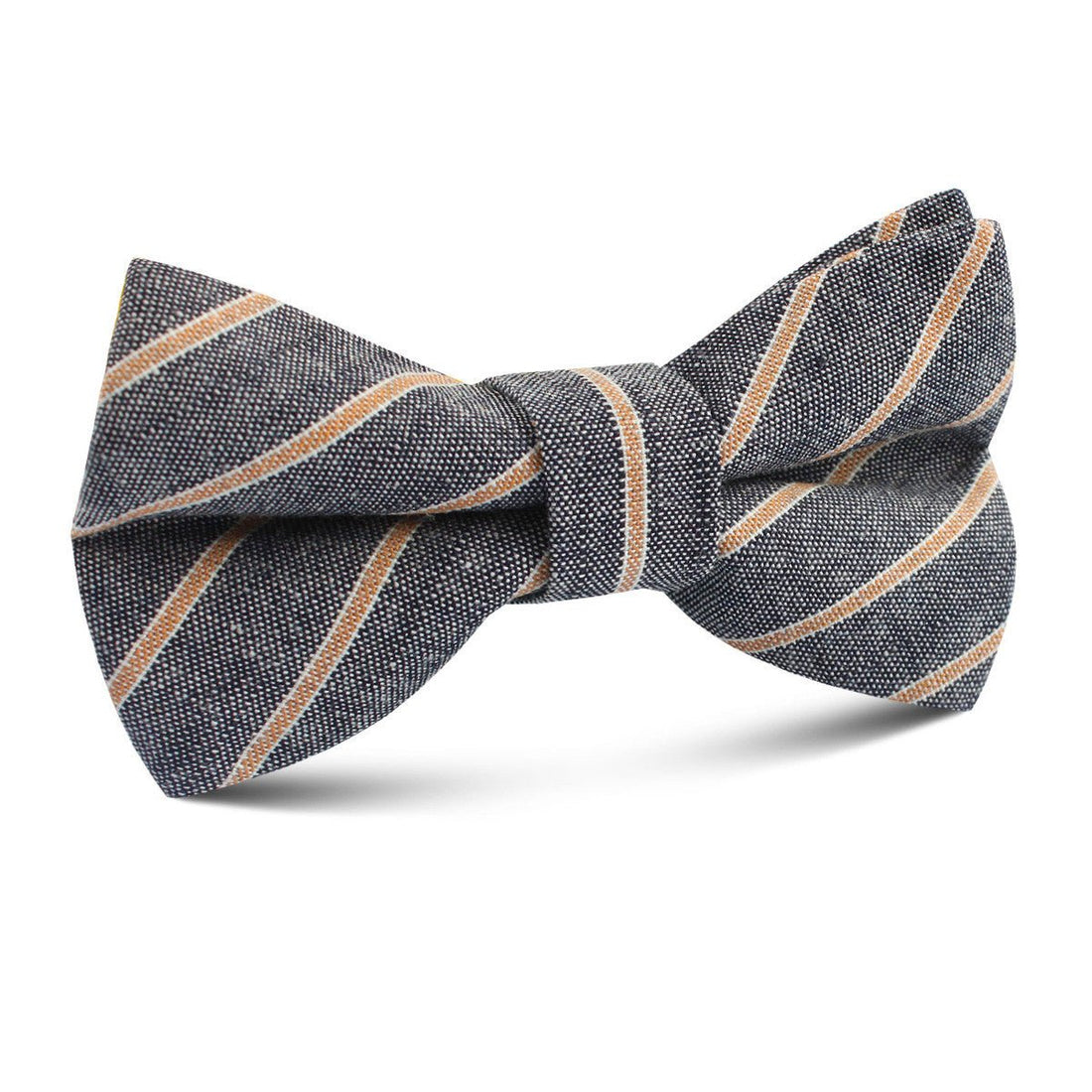 Mustard Pinstripe Kids Bow Tie