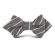 Mustard Pinstripe Kids Diamond Bow Tie