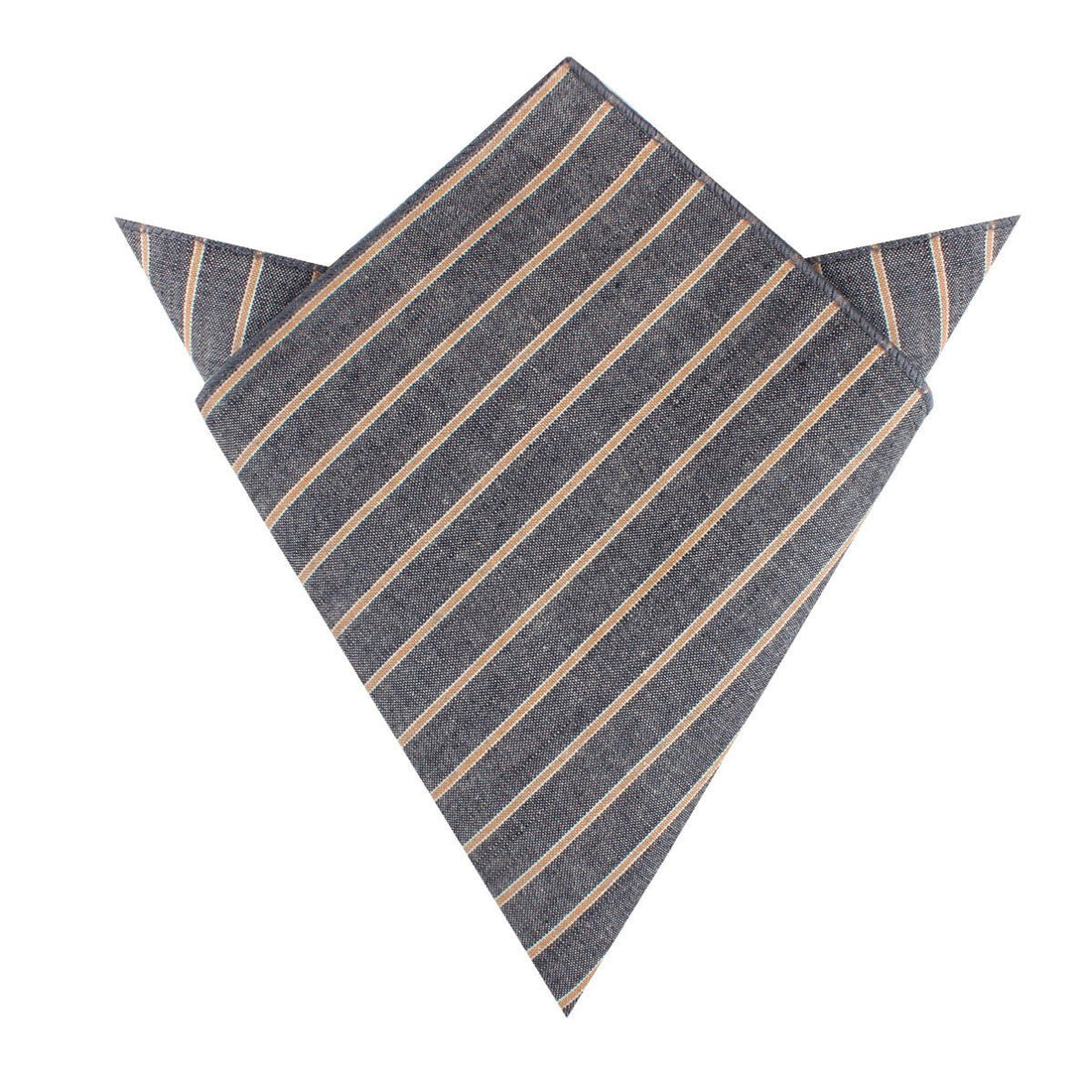 Mustard Pinstripe Pocket Square