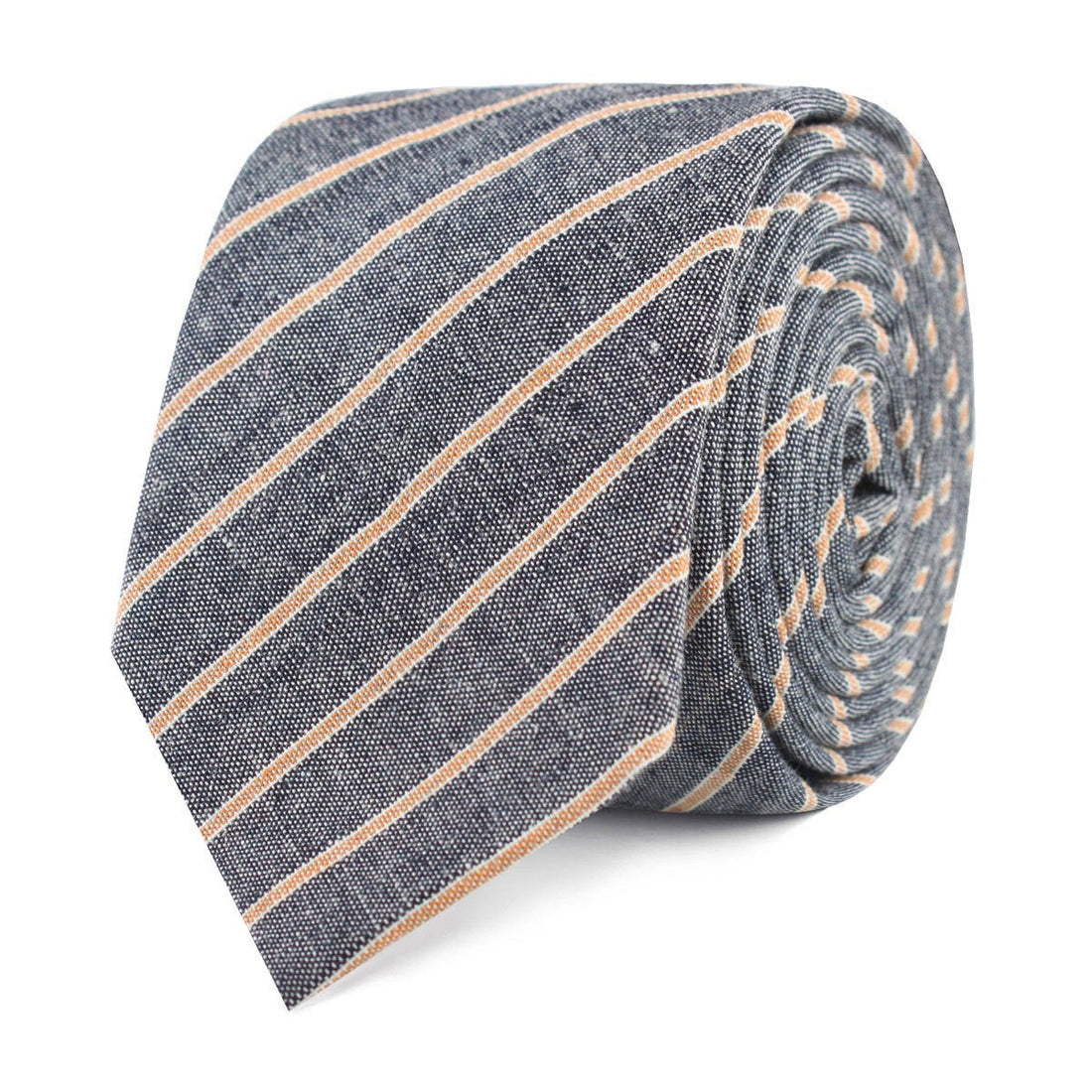 Mustard Pinstripe Slim Tie