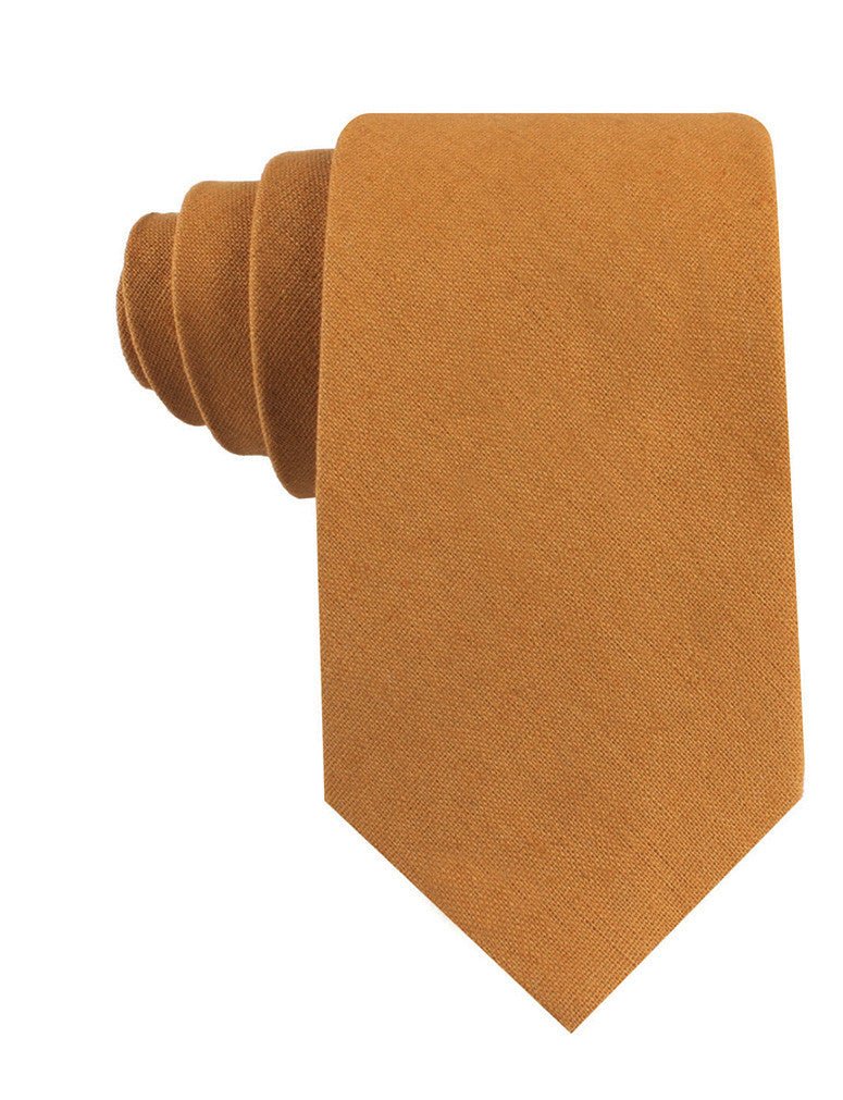 Mustard Yellow Slub Linen Tie | Fall Wedding Ties | Men's Wide Necktie ...