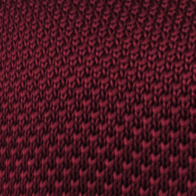 Nador Burgundy Knitted Tie Fabric