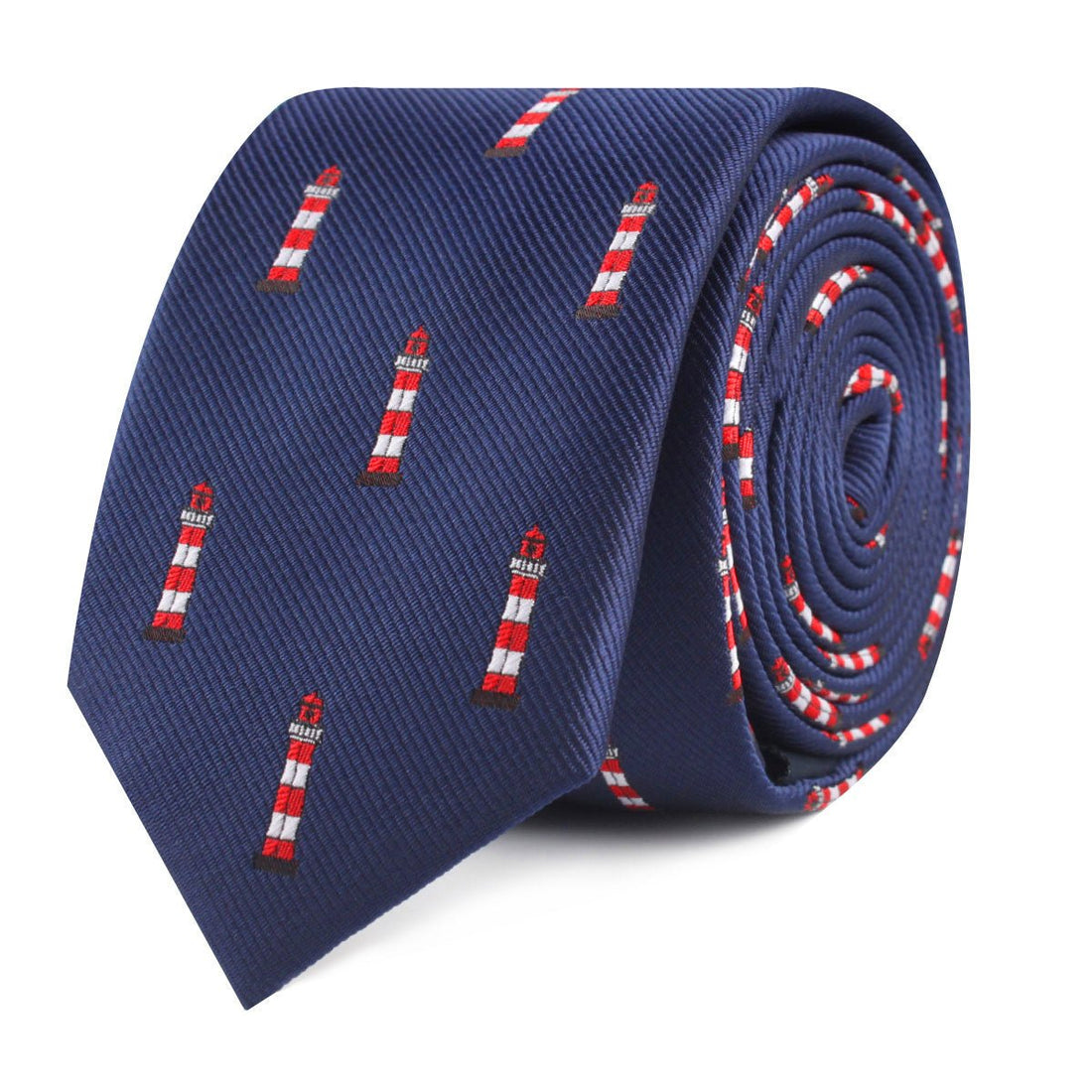 Nautical Lighthouse Slim Tie