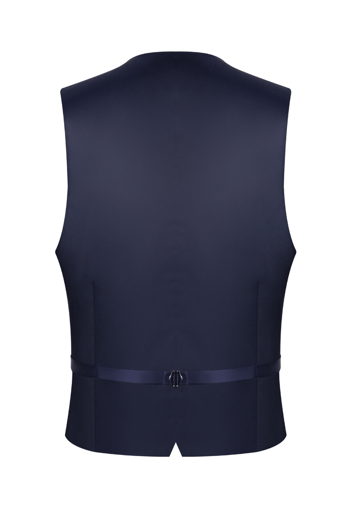 Navy Blue Tailored Waistcoat Vest Back