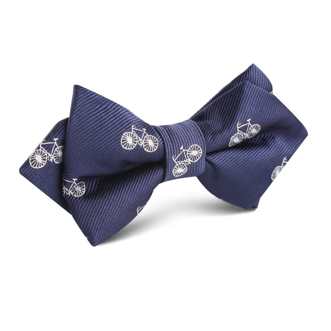 Navy Blue French Bicycle Diamond Bow Tie