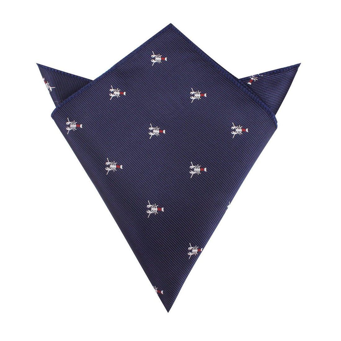 Navy Blue Lobster Pocket Square