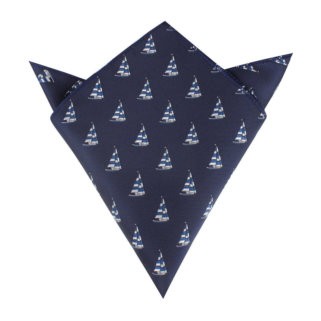 Navy Blue Sailor Boat Pocket Square