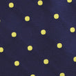 Navy on Large Yellow Dots Fabric Necktie