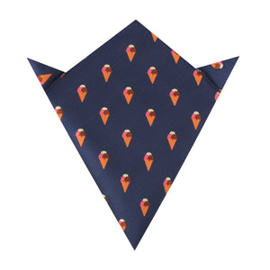 Neapolitan Ice Cream Cone Pocket Square