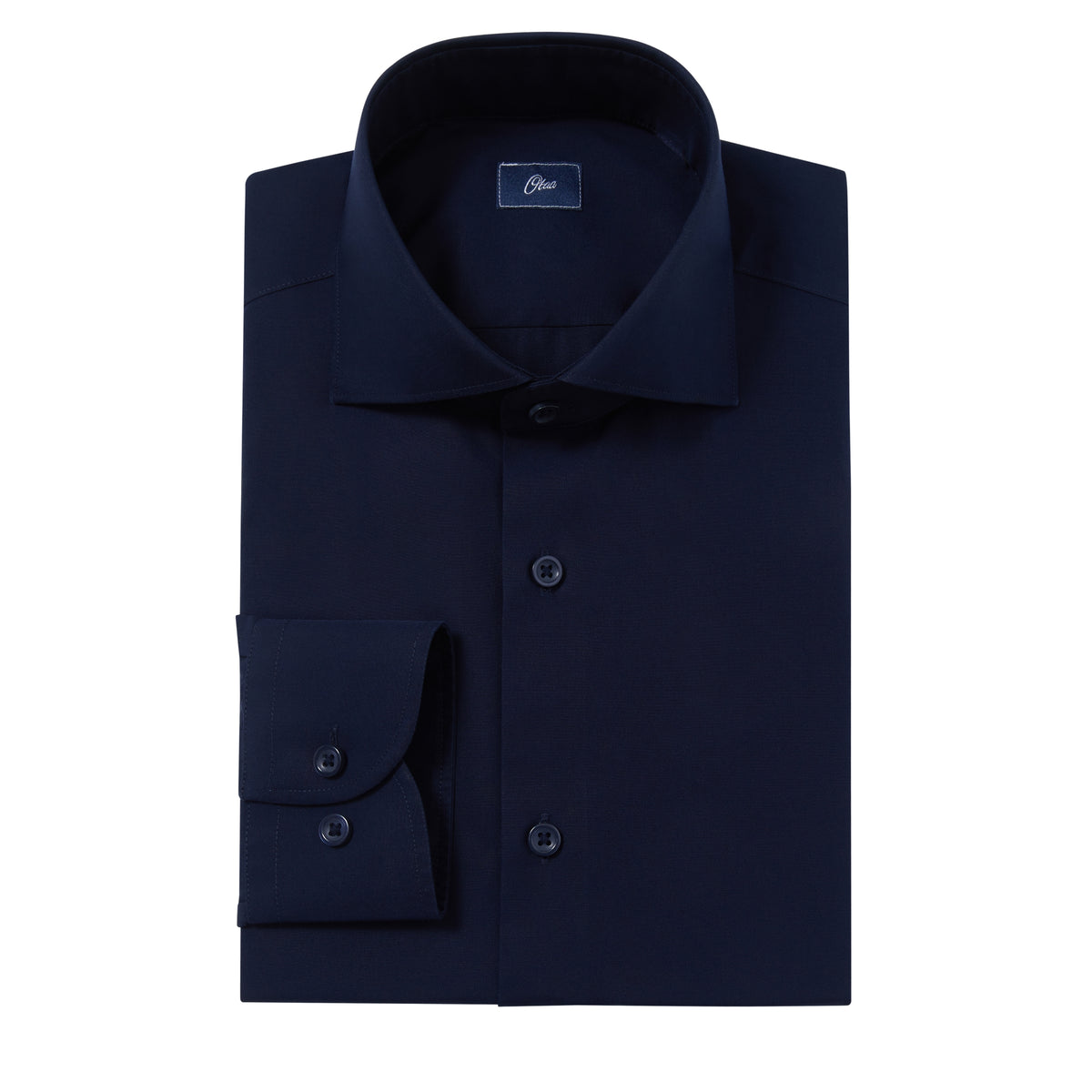 Newhouse Navy Poplin Easy Care Shirt