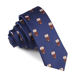 Northern Brown Owl Skinny Tie