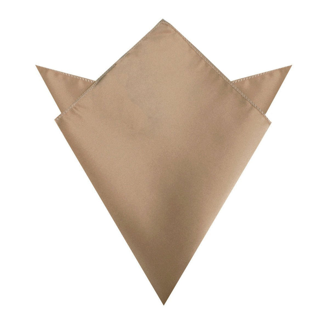 Nude Brown Satin Pocket Square