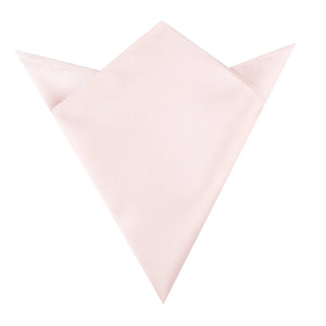 Nude Pink Satin Pocket Square