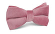 Nude Pink Velvet Bow Tie