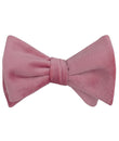 Nude Pink Velvet Self Tied Bow Tie