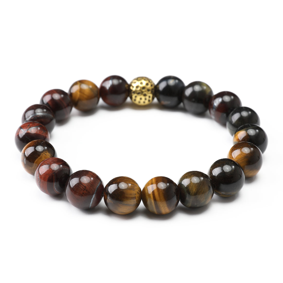 Oak Tiger's Eye Gold Lava Bracelet Back