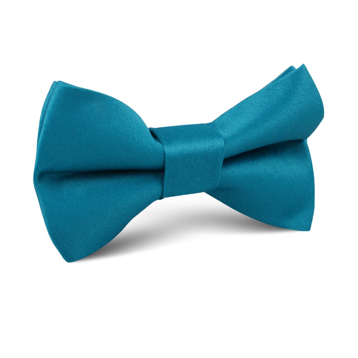 Oasis Teal Satin Kids Bow Tie