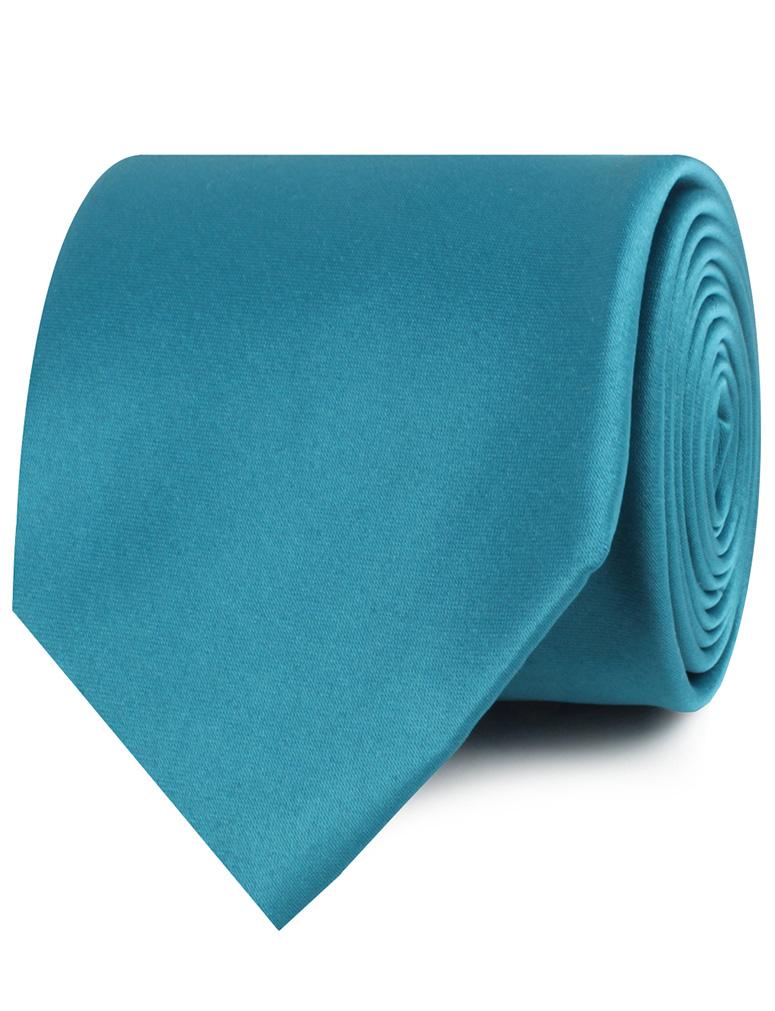 Oasis Teal Satin Neckties