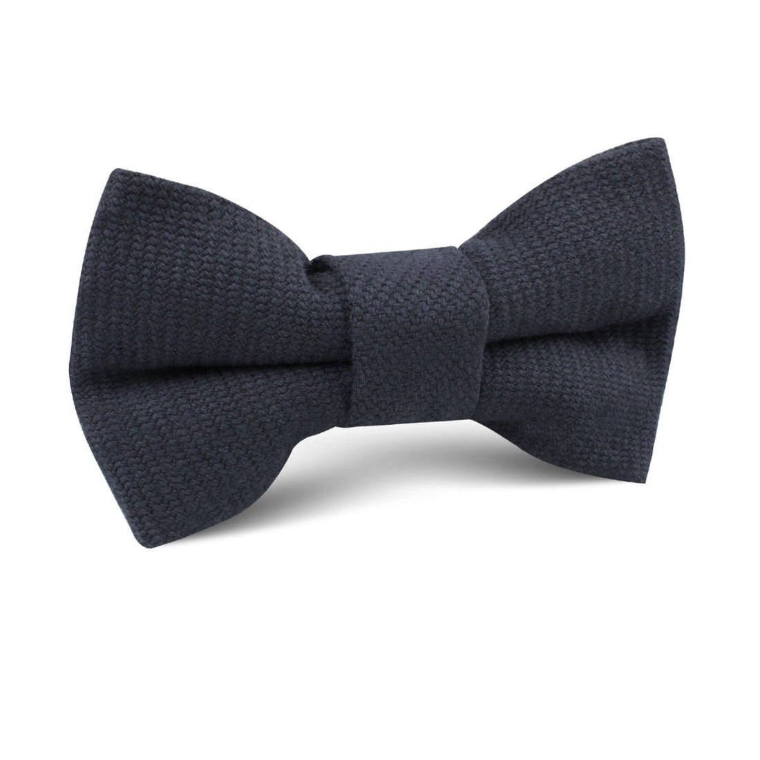 Öland Navy Blue Linen Kids Bow Tie