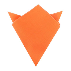 Orange Amber Slub Linen Pocket Square