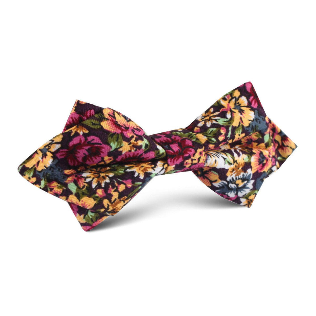 Orange Flowering Maple Diamond Bow Tie