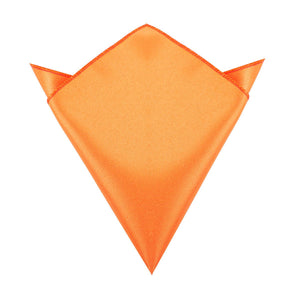 Orange Tangerine Satin Pocket Square