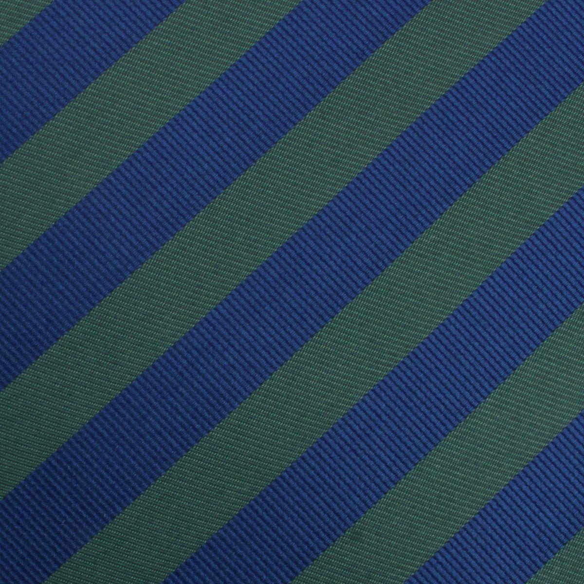 Oxford Blue & Dark Green Striped Kids Bow Tie Fabric