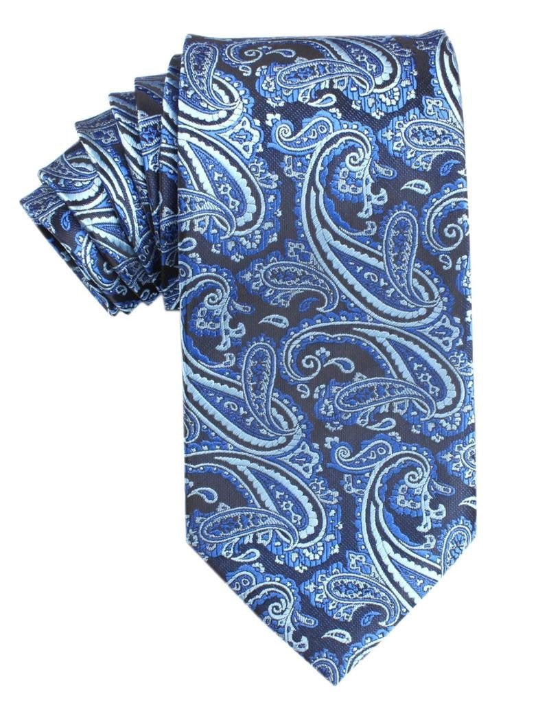 Paisley Black and Blue Tie