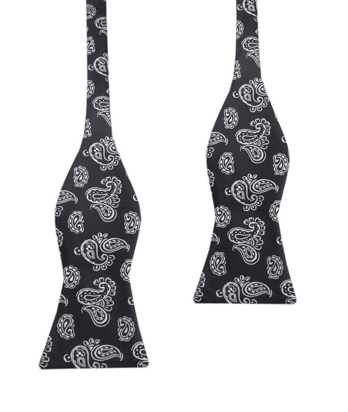 Paisley Coal Black Self Tie Bow Tie