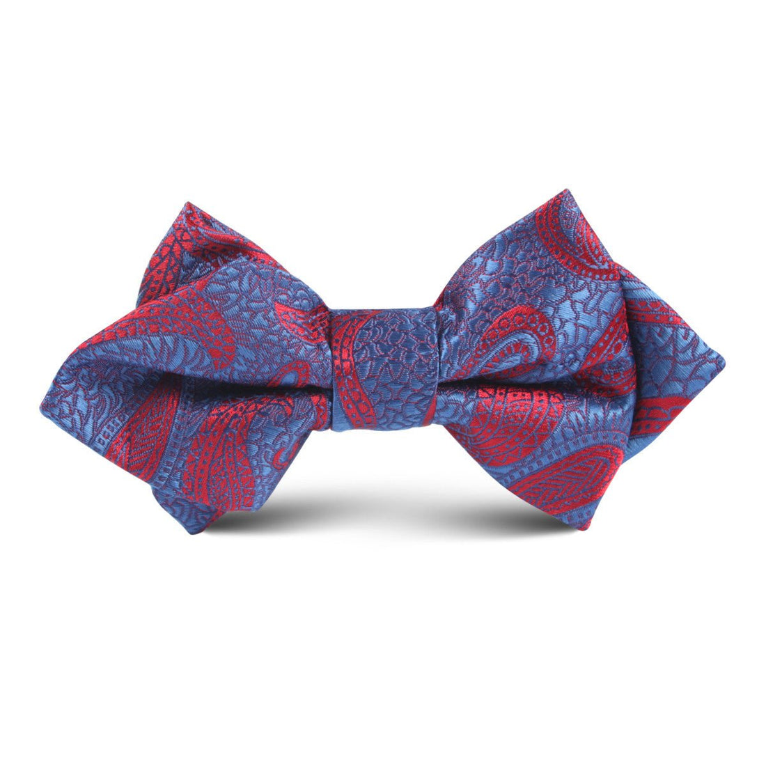 Paisley Purple Kids Diamond Bow Tie