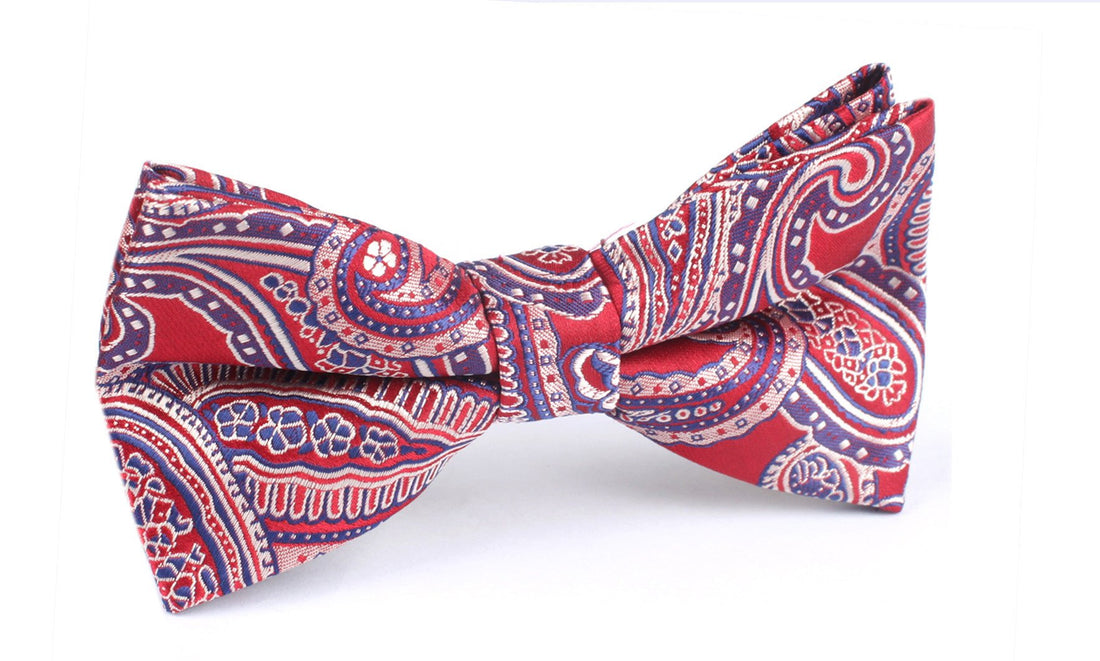 Paisley Red Bow Tie OTAA