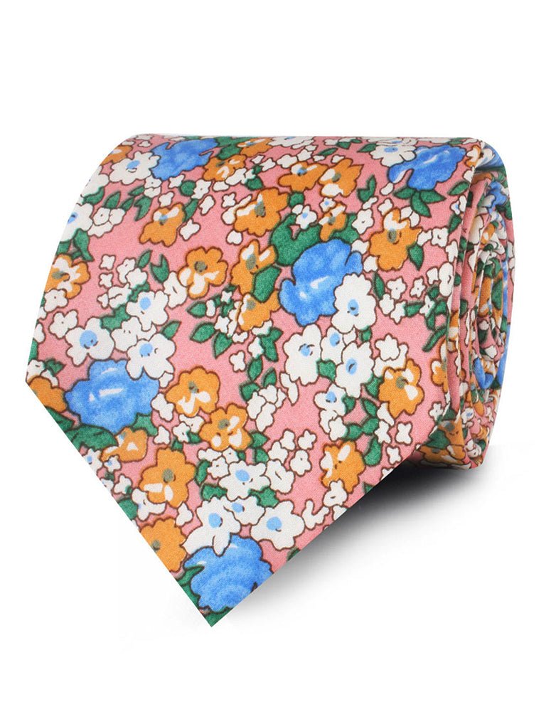 Panama Pink Floral Neckties