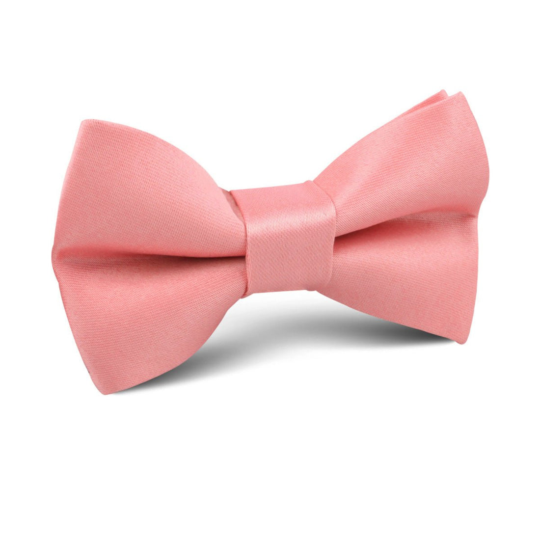 Parfait Coral Satin Kids Bow Tie