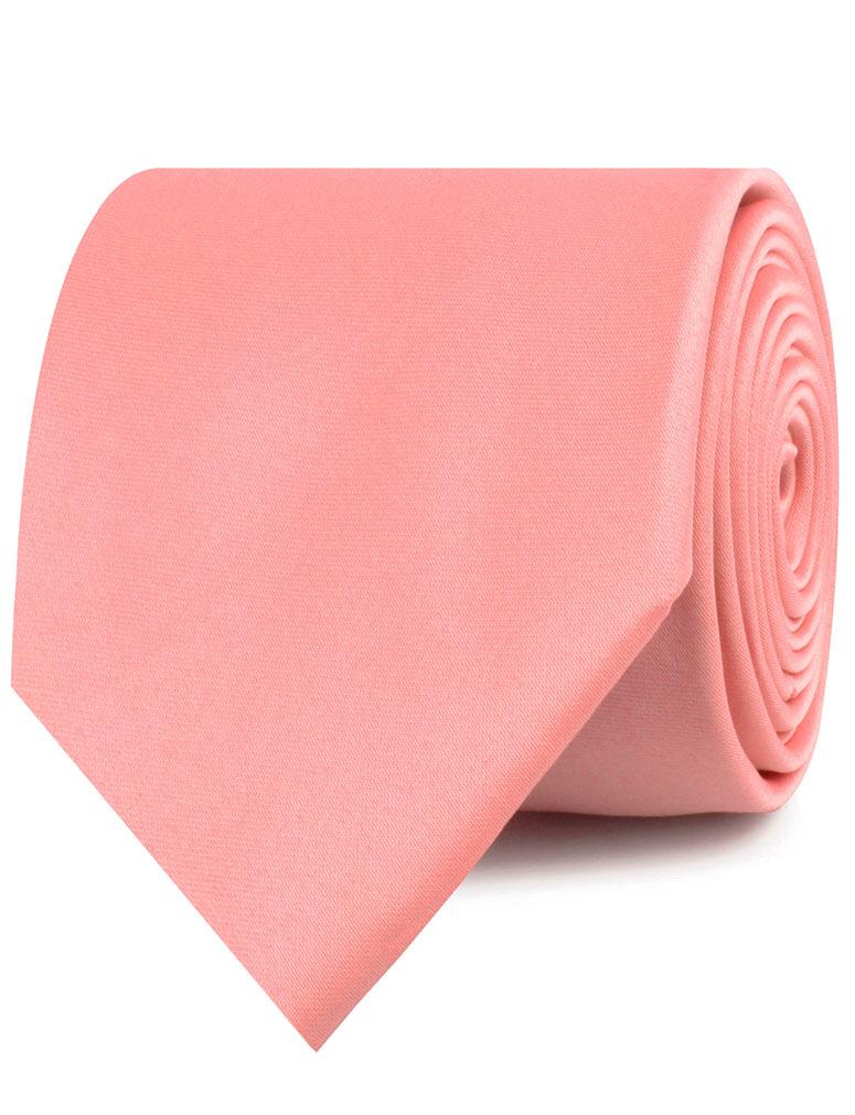 Parfait Coral Satin Neckties