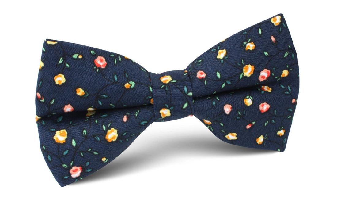 Paris Floral Bow Tie