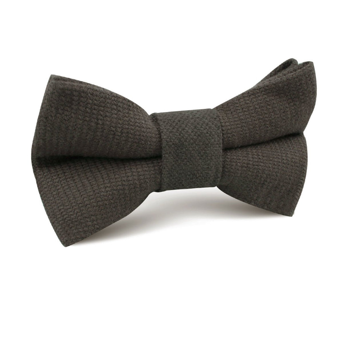 Paros Charcoal Linen Kids Bow Tie