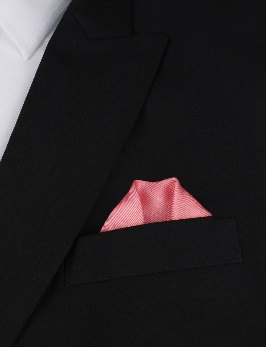 Pastel Pink Winged Puff Pocket Square Fold