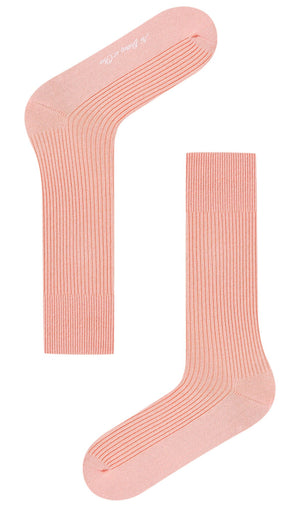 Peach Ribbed Socks