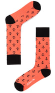 Peach Anchor Socks