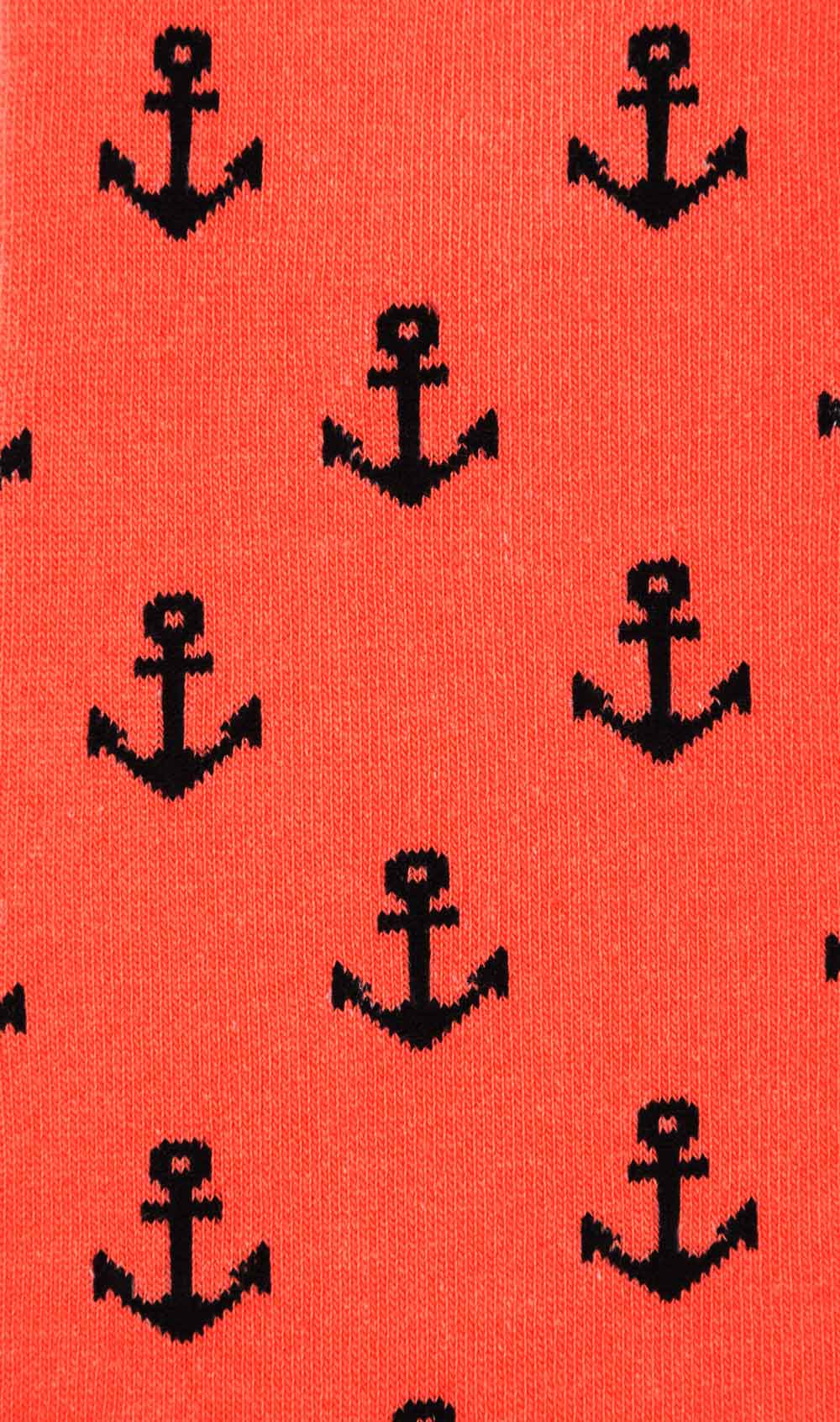 Peach Anchor Socks Fabric