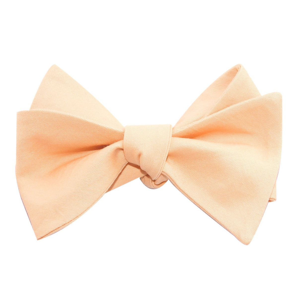 Peach Cotton Self Tie Bow Tie 1