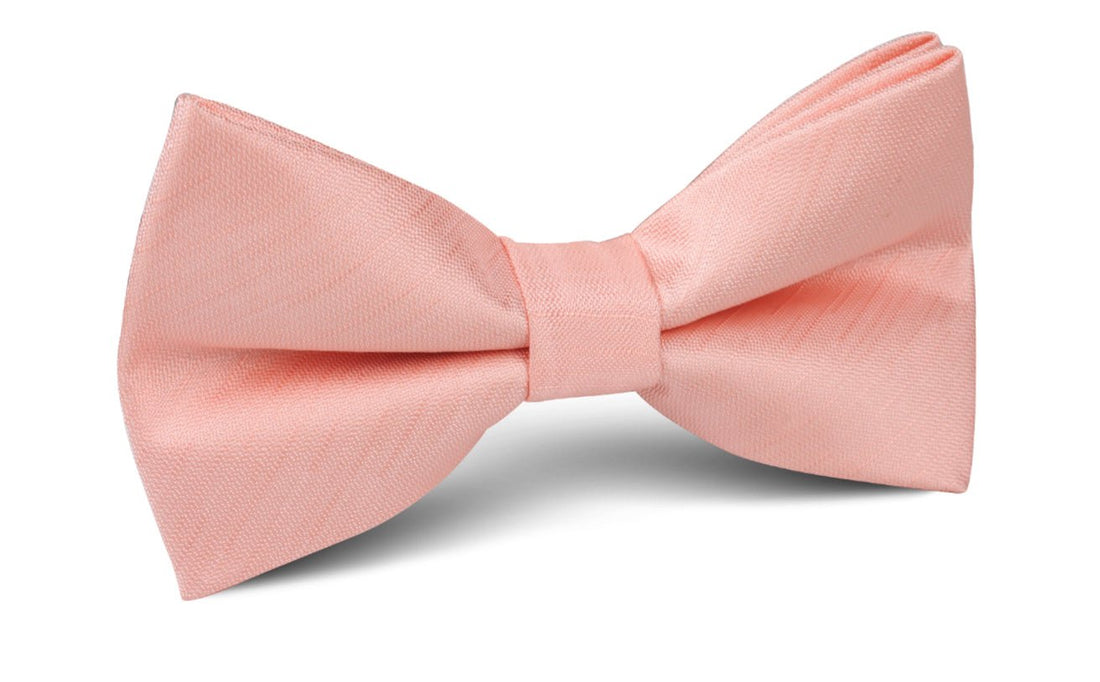 Peach Grain Bow Tie