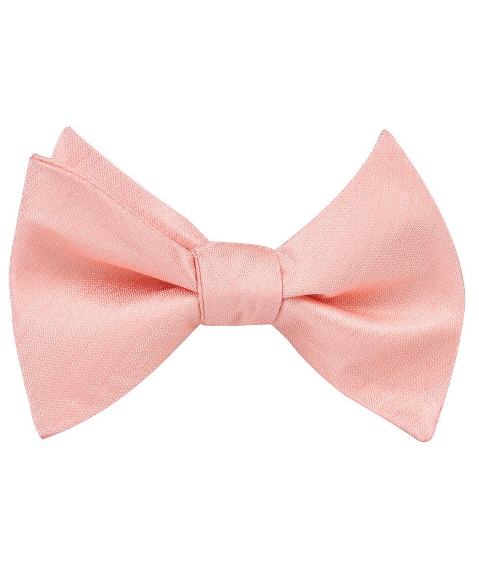 Peach Grain Self Tie Bow Tie