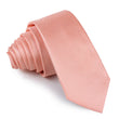 Peach Grain Skinny Tie